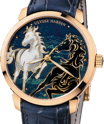 Ulysse Nardin 8156-111-2 / CHEVAL Classico Enamel Classico Horse replica watches china